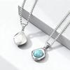 Goxygen Silver Plated Stainless Steel Necklaces, Dainty Gemstone Dangle Necklaces, Jewelry Gifts, Punk Statement