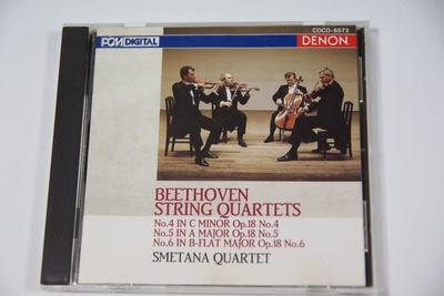 CD SMETANA QUARTET  Beethoven String Quartet 4 COCO6572 Japan Classical Used