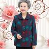 Spring & Autumn Lightweight Jacket for Mature Women - Stylish Lapel Top, Grandma's Fashionable Two-Way Shirt