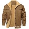Men's Lapel Jacket Winter Warm Lamb Fleece Casual Jacket Fleece Thickened Work Jacket