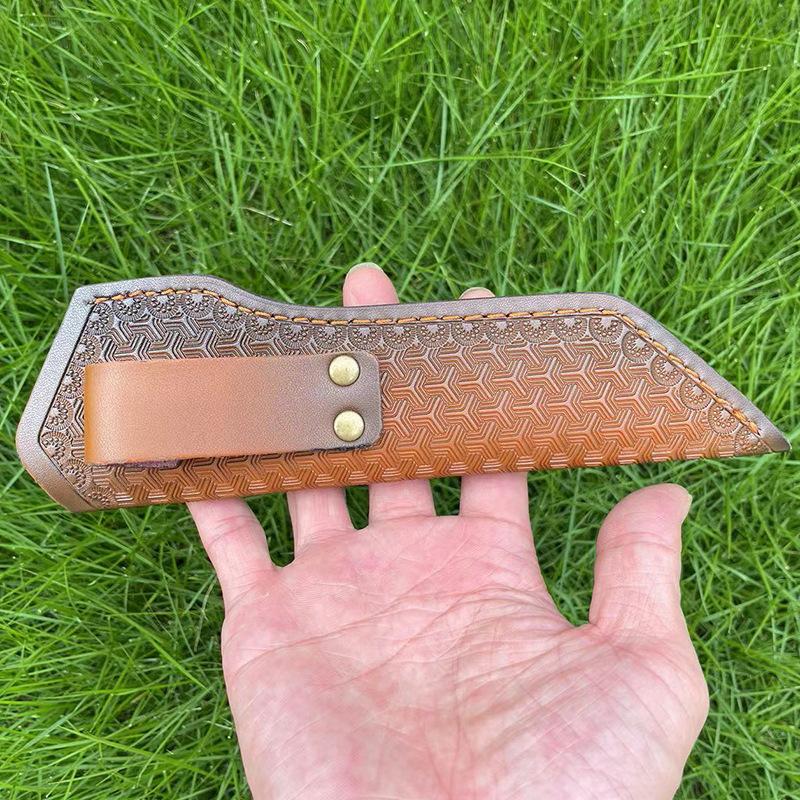 21CM Carve Designs Fixed Knife Holder Full Grain Cowhide Scabbard Universal Knife Cover Case for Hunting Knife Holsters