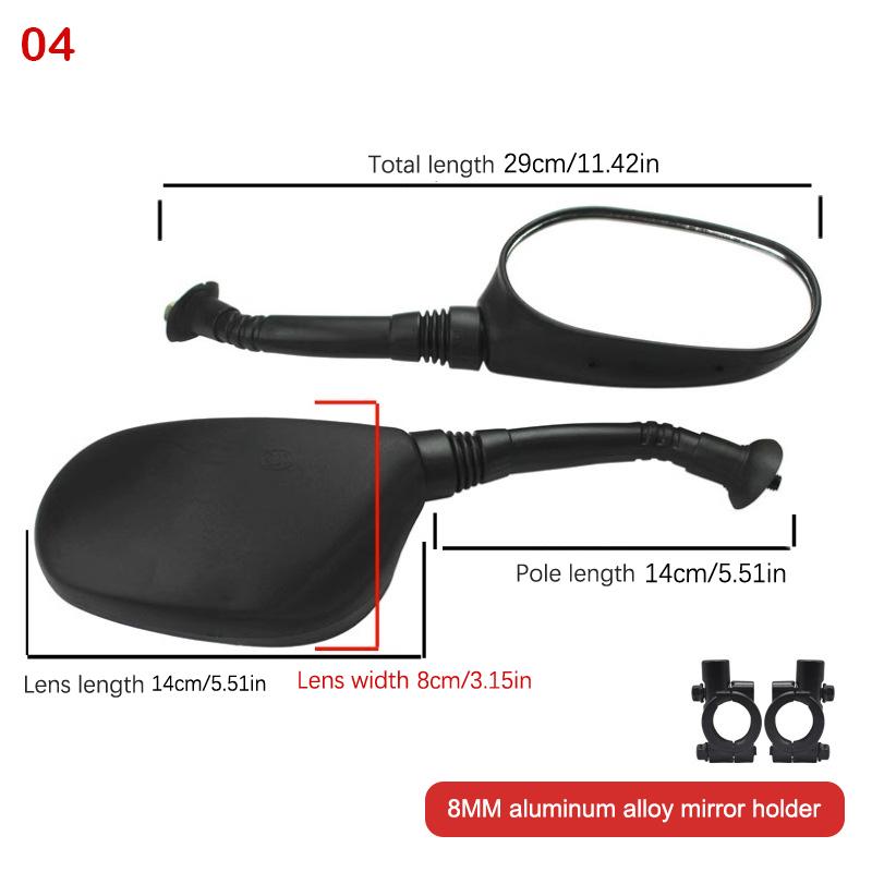 1 Pair Anti-Fall Round Motorcycle Side Rearview Mirrors For For Mountain Road Bike Motorcycle Bike Rear View Mirror Holder