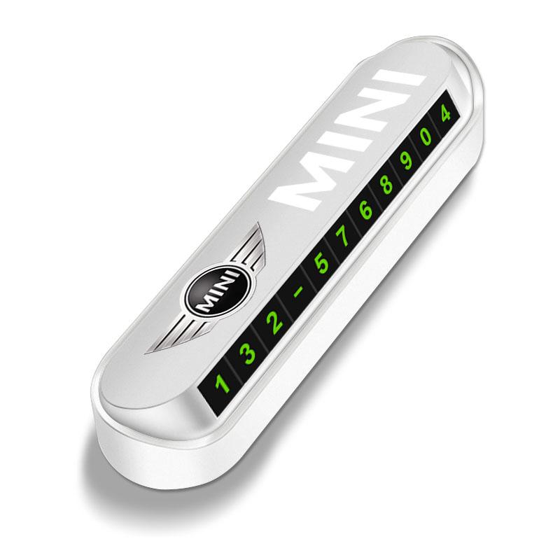 1Pcs Car Temporary Parking Card Plate Badge Car Styling For BMW Mini Cooper F54 F55 F56 R56 R60 SONE Roadster Clubman Coupe