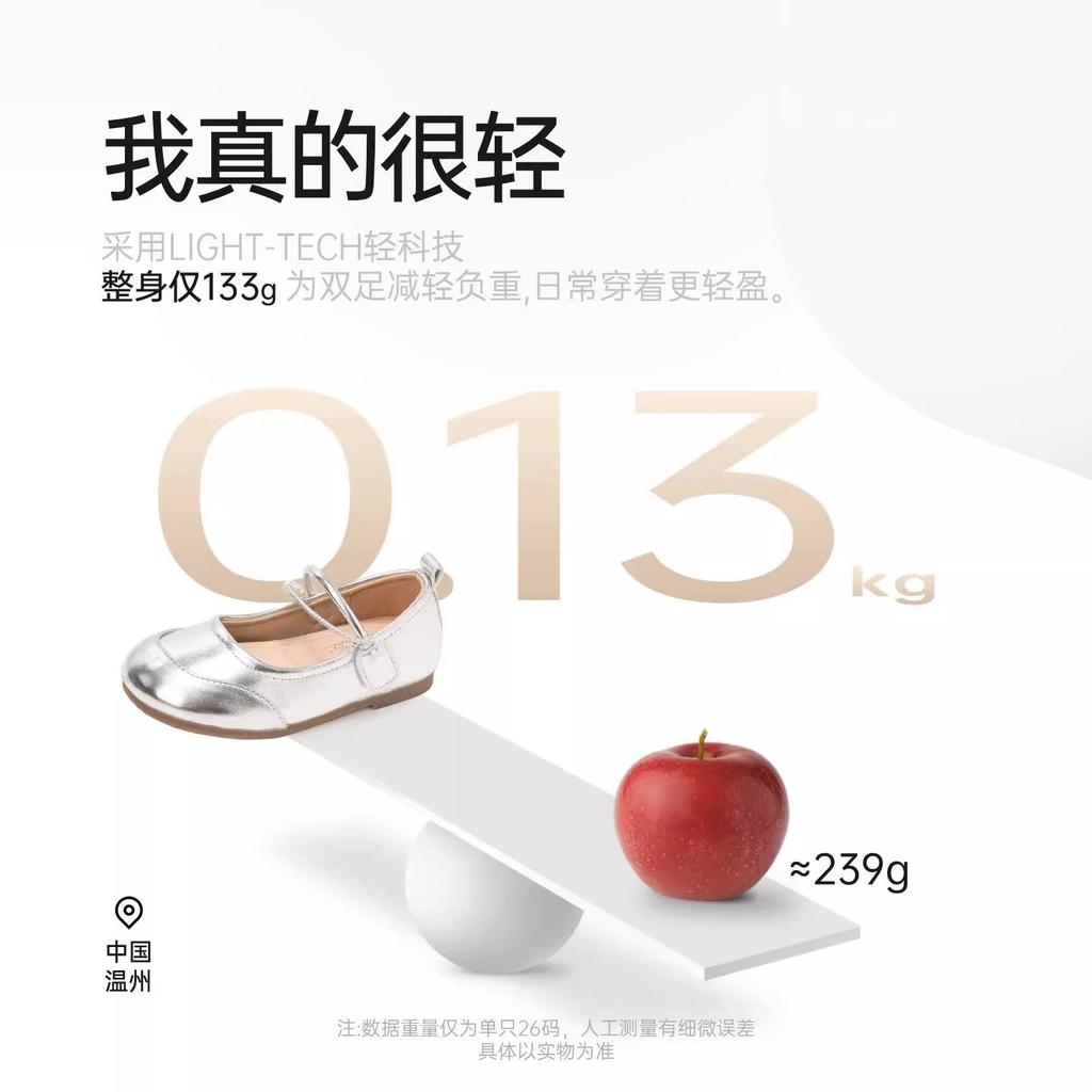 Girls' Leather Shoes Spring and Autumn New Children's Princess Shoes Girls' Soft Sole Flats Fashion silver Girls' Leather Shoes