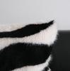 ins wind imitation mink pillow cover plush sofa black and white pillowcase simple striped living room display cushion cover
