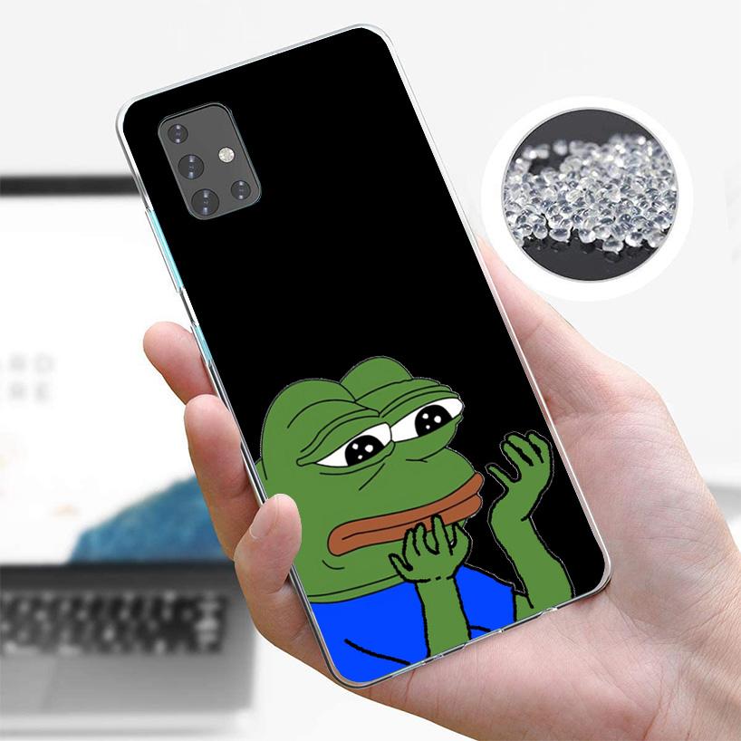 Cute Frogs Party Sad Pepe Phone Case For Samsung Galaxy A52 A32 A22 A12 A51 A31 A50S A30S A20S A10S Note 20 Ultra 10 Plus S10 A7
