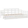 VidaXL Day Bed and Drawers Without Mattress White 80x200 Cm Solid Wood 3302123