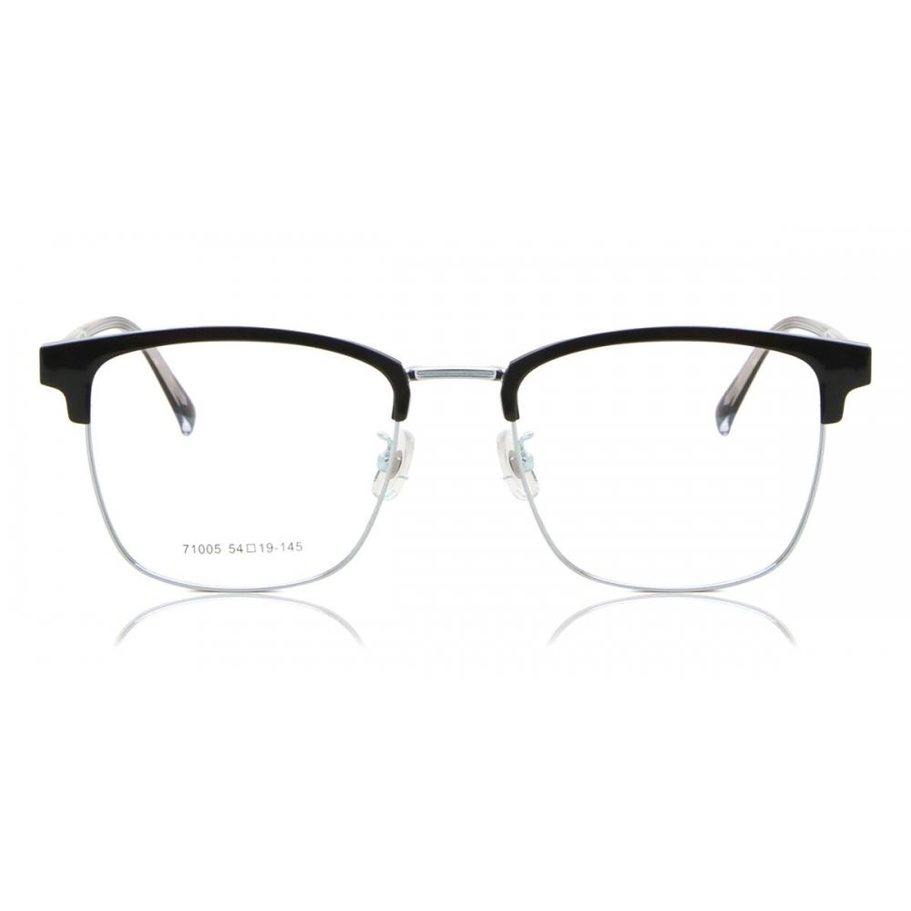 

Full Rim Browline Black Silver Smartbuy Collection Hadriane 71005 C13 Fashion Unisex Eyeglasses Black Silver/54