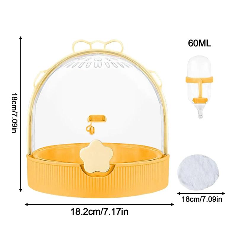 2025 Trend Small Hamster Cage With Water Bottle Travel Cage For Dwarf Hamster Hedgehog Carrier Pet Supplies Carry Case For Gerbi