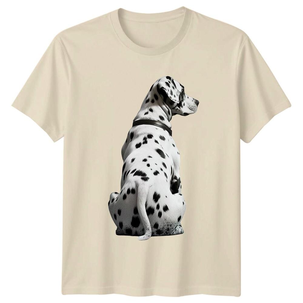 Realistic Dalmatian Dog Portrait Spotted TShirt Dalmatian Dog Breed Dogs Pets