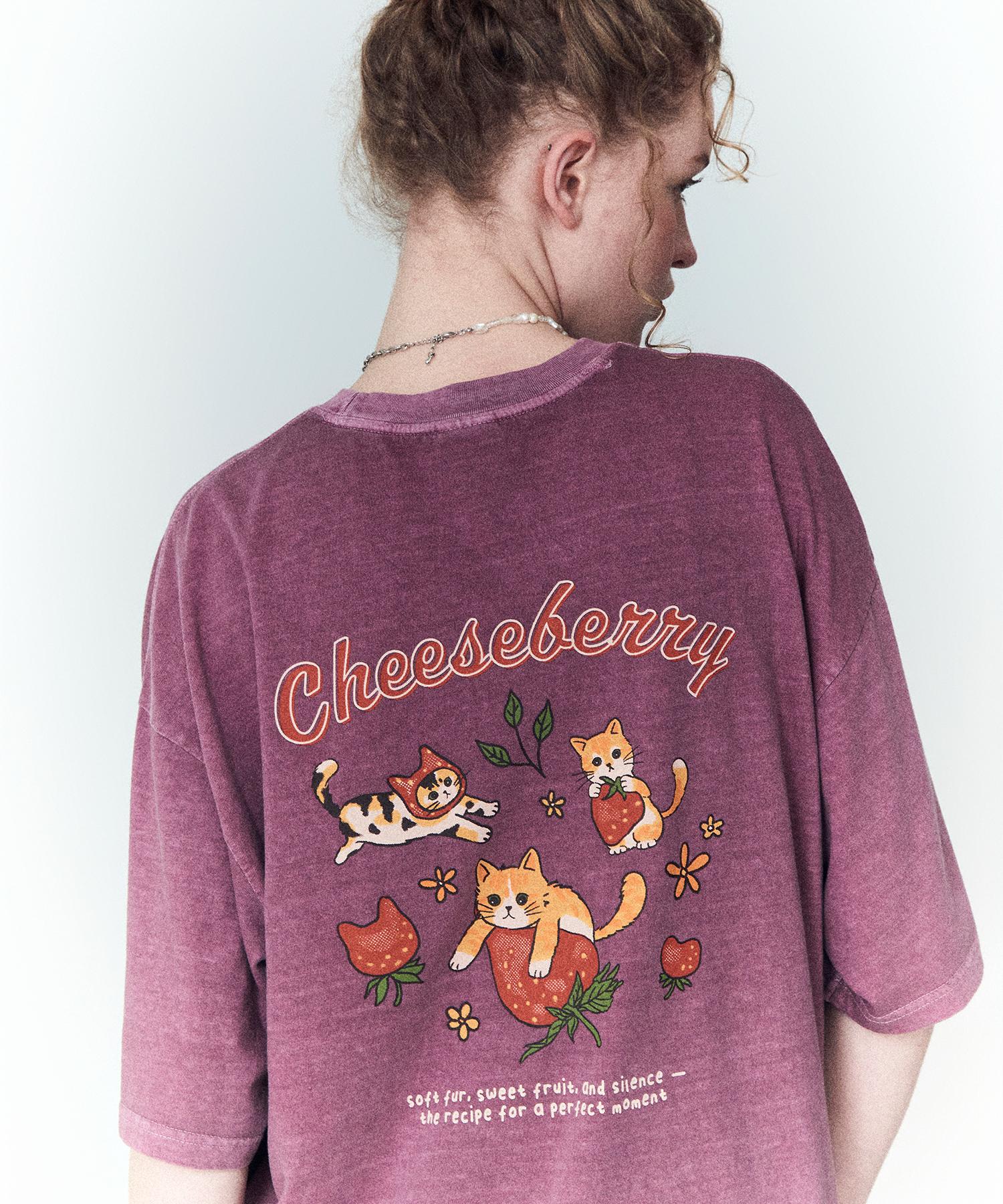 Compagno Cheese Berry Pigment Short Sleeve T-Shirt Dusty Pink Dusty Pink/M