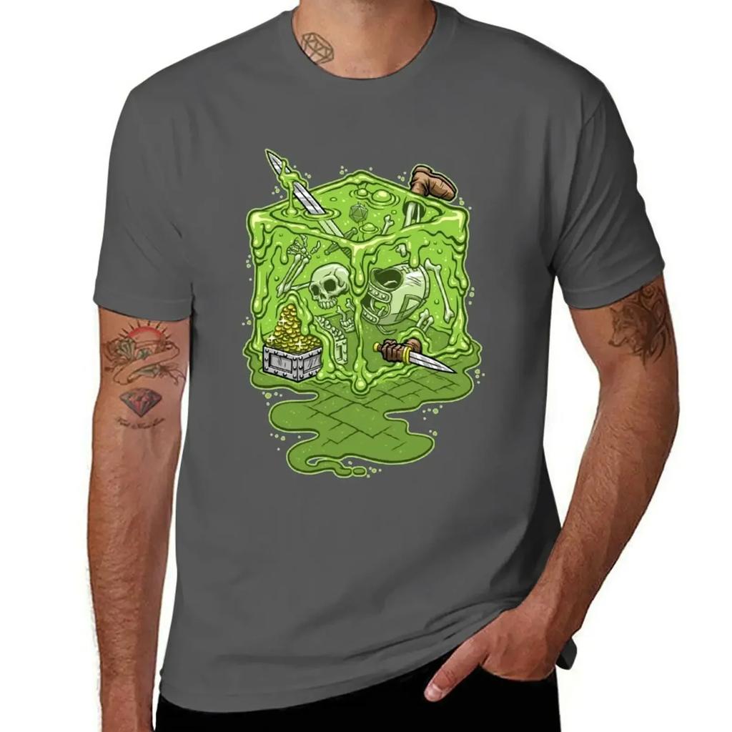 GELATINOUS CUBE! T-Shirt Street Wear Summer Clothes Man Clothes Anime Stuff Men's T Shirts