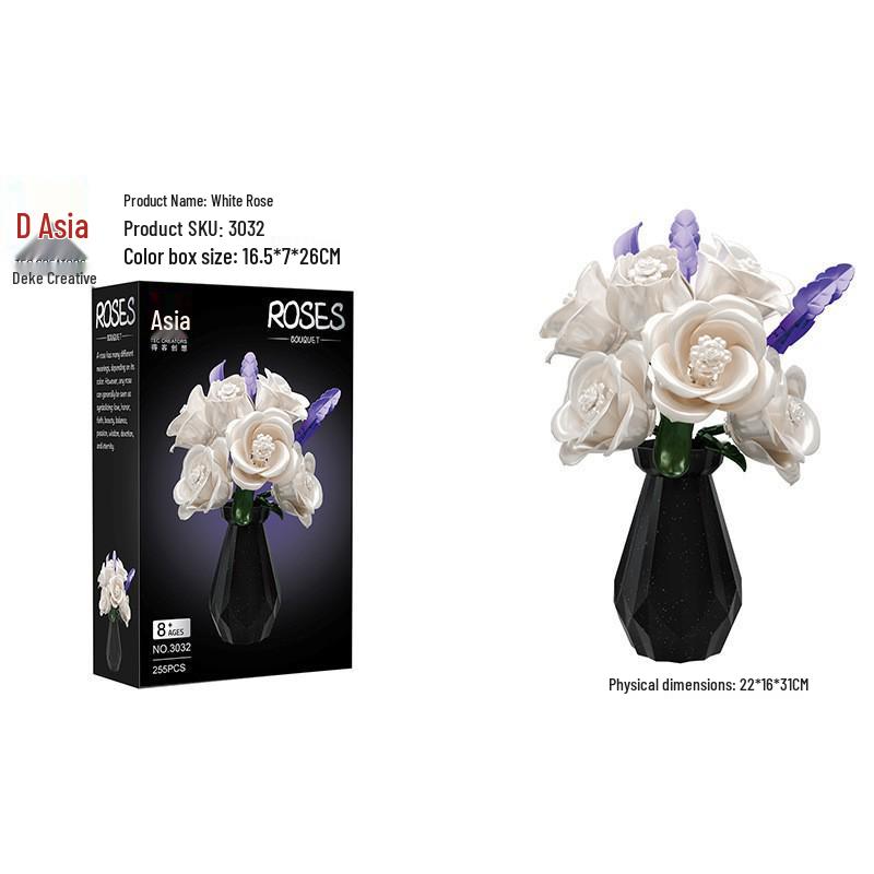 Music Flower Box Compatible Building Blocks Bouquet: Sunflower & Carnation Toy for Children and Teachers