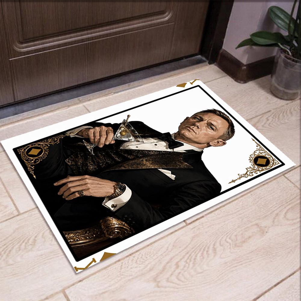 007 James Bond Printed Carpet,Rug,for Office Chair Living Room Bedroom Kitchen Room Decor Gifts.