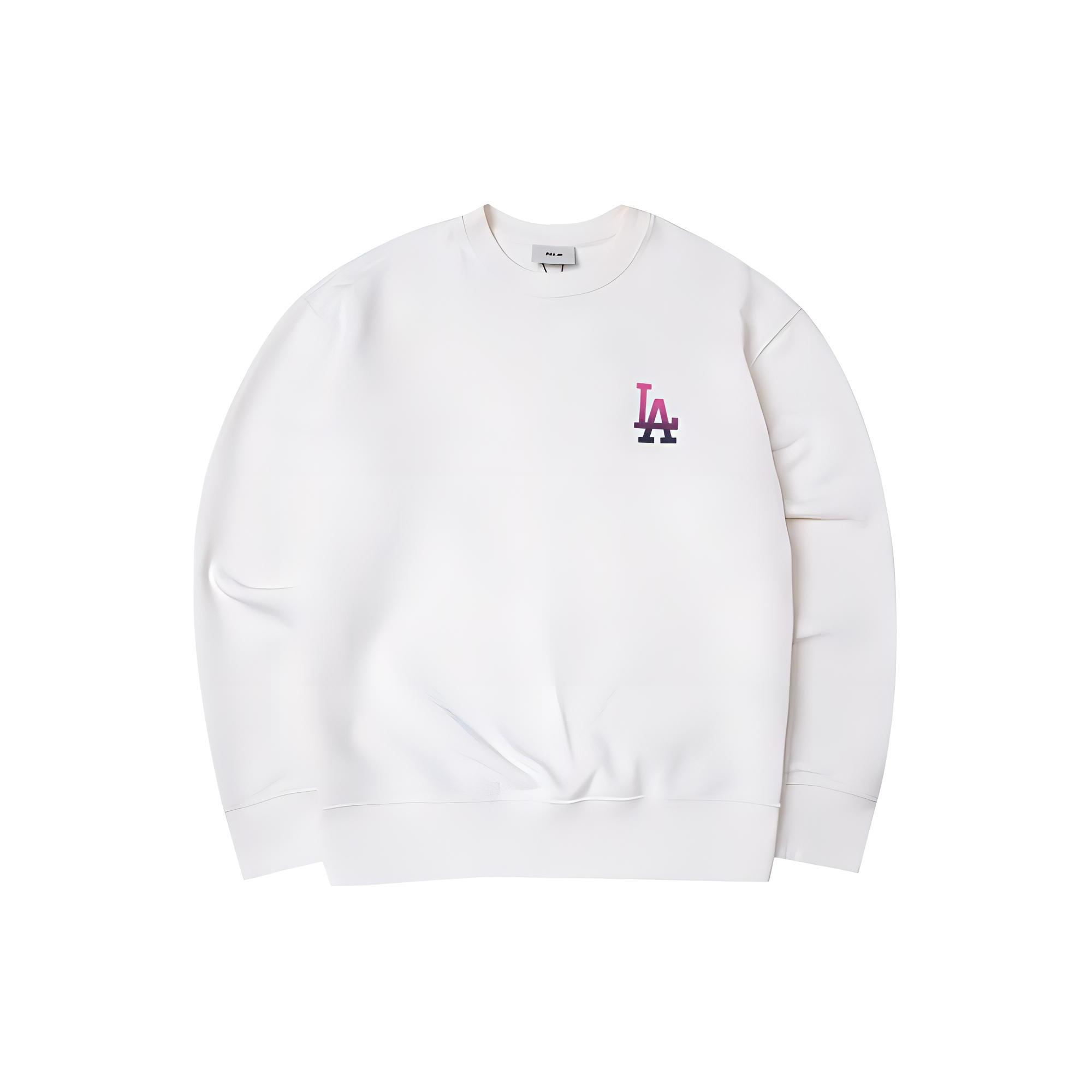 MLB Los Angeles Dodgers Sweatshirts Unisex Cream Crew Neck Moderate Regular 3AMTB1041-07CRS M