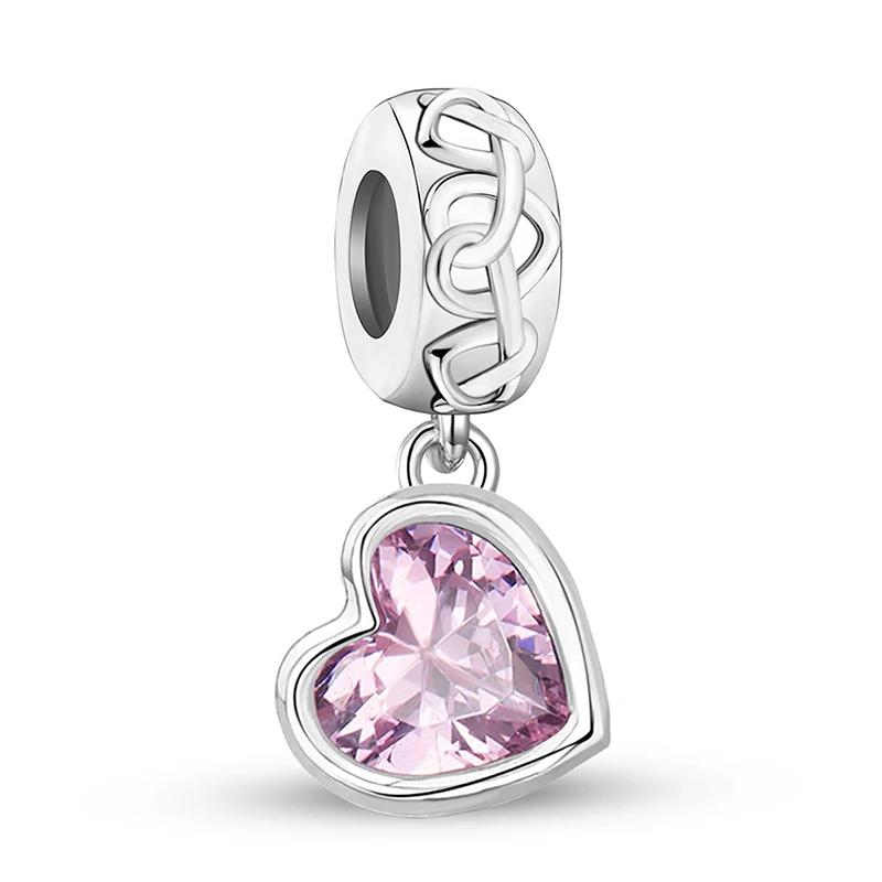 Copper Love Heart Shaped Cute Charms Beads Fit Diy Bracelet Bangle Making Gift Of High Quality Jewelry For Womens