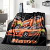 Custom Name Racing Theme Printed Blanket - Perfect for Couch, Bed, Travel & Outdoor Use | Machine Washable, Cozy & Durable.