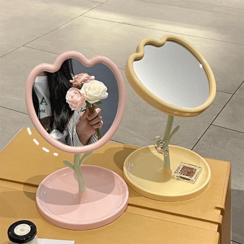 Detachable Tulip Shaped Dressing Mirror Classic Table Mirror Desktop Makeup Mirror  Home