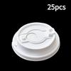 25pcs Disposable Double-layer Coffee Cup Thickened Heat-insulating Kraft Paper Cup Hollow Heat-resistant Beverage Cups Sealed Leak Proof Lid