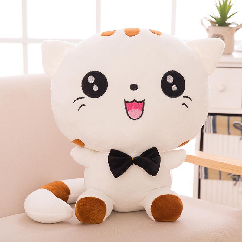 Adorable Cartoon Cat Shape Stuffed Plush Doll Soft Plush Toy Sofa Car Decorative Ornament Birthday Gift