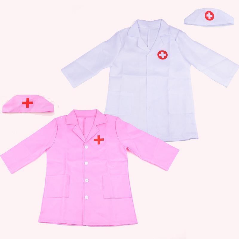 Children Simulated Doctor / Nurse Clothing Uniforms Pretend Play Kids Household Game Toys Cosplay Clothes for Boys Girls TMZ