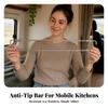 Refrigerator Anti-Tip Storage Bar Adjustable Shelf with End