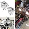 1 Pair Chrome Universal Motorcycle Fog Lights Headlight Lamp DC12V For Harley Touring Sportster XL 883 1200 72 48 Dyna Softail