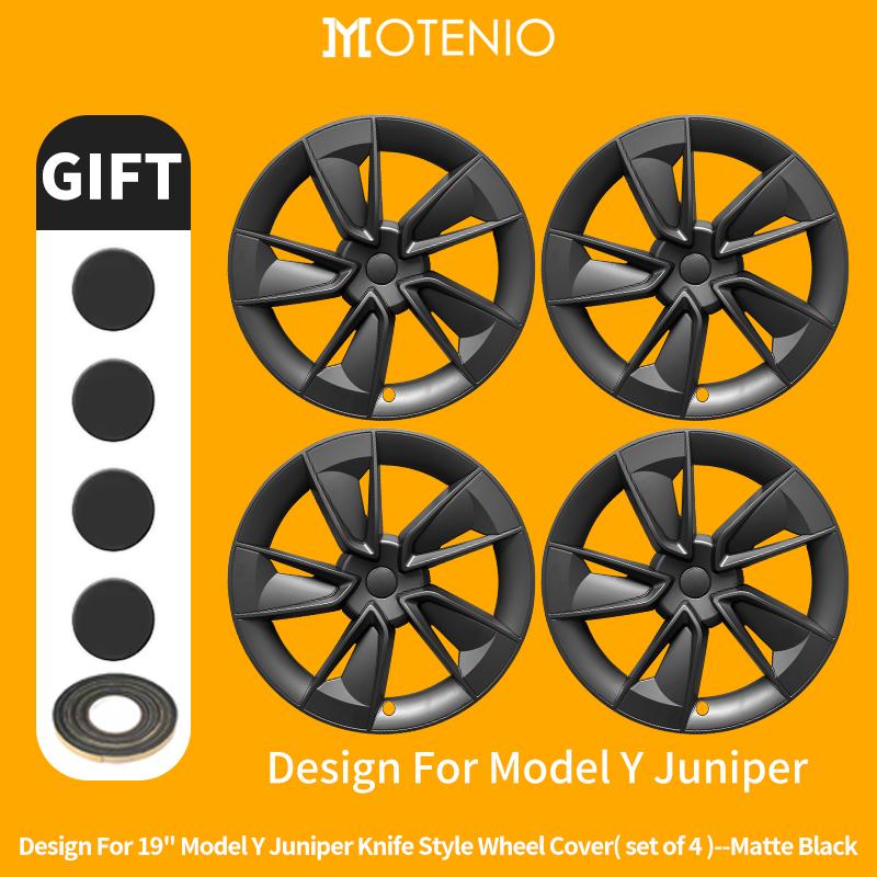 4PCS for New Tesla Model Y 2025-2026 Juniper 19in Turbine Style Hubcap Rim Cover Accessories Hub Cap Automobile Wheel Cap
