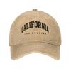 Washed Baseball Cap CALIFORNIA Black Spring Hip Hop Hats For Unisex-Teens  Y2k Cute Running Hippie Sun Baseball Caps