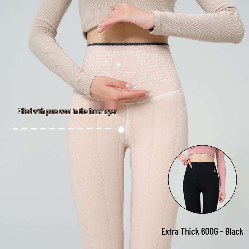 Extra Thick Wool Cotton Women's Base Layer Pants with Fleece-Lining - Slimming, No-Sag, Small Leg Design - Bestseller 2025 Arrival