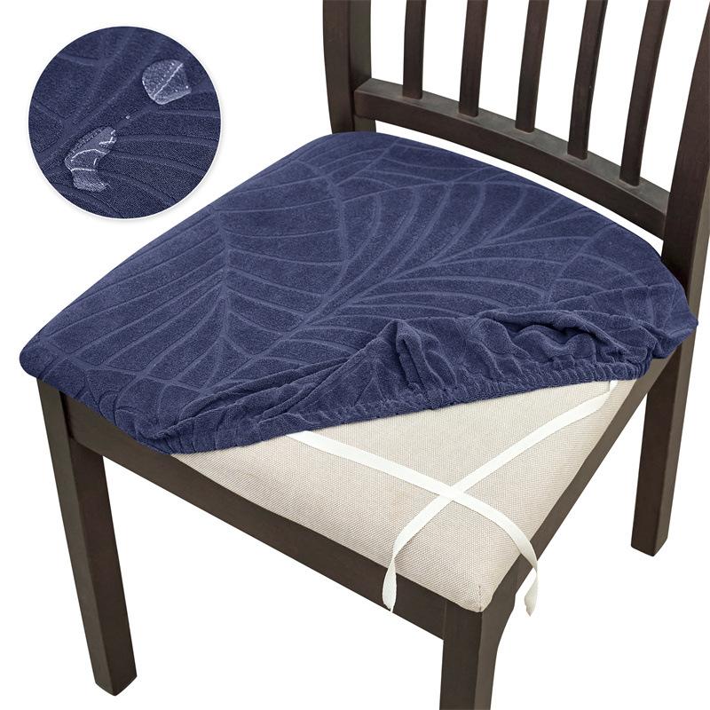 Leaf Jacquard Cloth Elastic Home Hotel Dining Chair Leisure Chair Strap Chair Seat Cover Seat Cover Seat Cover Seat Cover