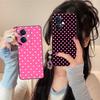 Pink Point Heart Mobile Phone Case for OPPO Reno 14 13 12 11 10 9 8 7 6 5 F T Pro 5G Colorful Printing Cover Cover Pretty