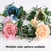 Florals Curtain Holdbacks 4 Pack Artificial Rose Flower Window Drapes Tiebacks Clips Accessories for Wedding Decoration