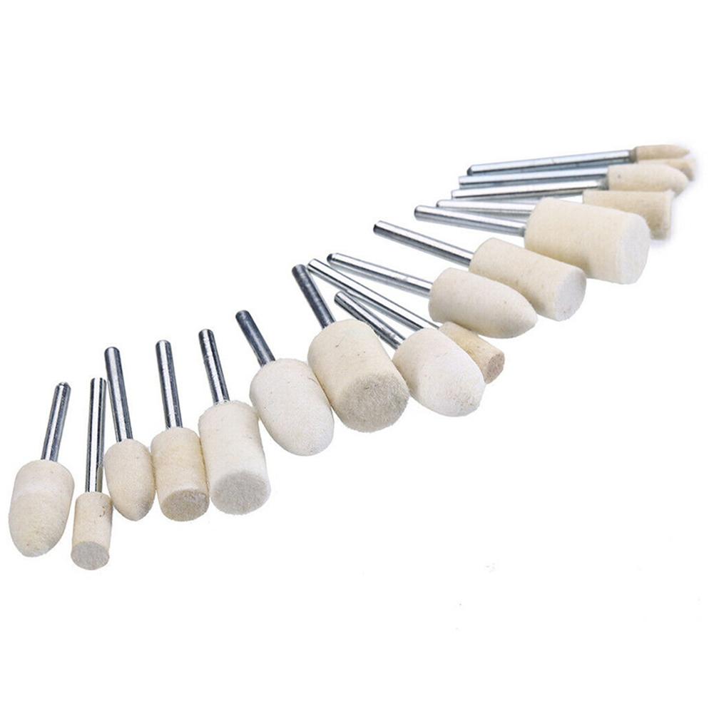 20Pcs Rotary Tool Felt Polishing Buffing For Pads Wheel Wool Plastic Rotary Tool Wool Polishing Wheel Felt Grinding Head Polish