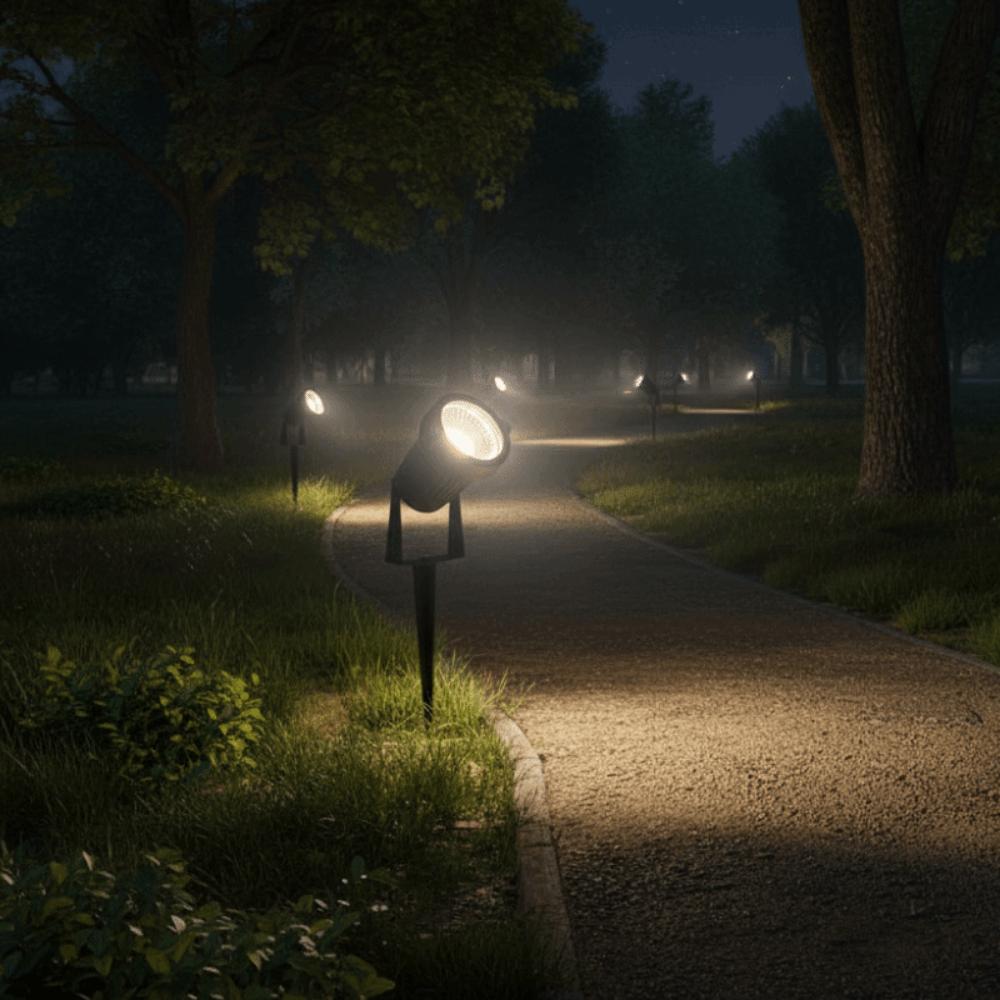 Waterproof Landscape Spike Spotlights Aluminium 3/5W Yard Spotlight Energy Saving High Brightness LED Lawn Light Patio Path