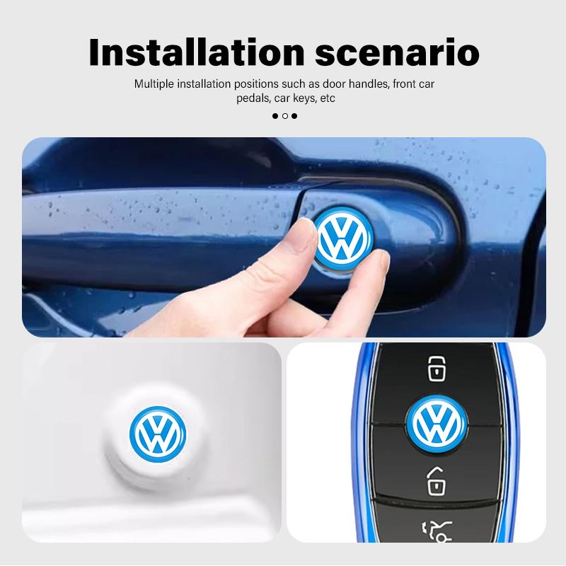 2026 Hot Valve Stems Caps 14mm Car Emblem Key Sticker Remote Control Key Logo Decal For Volkswagen VW Golf 4 5 6 7 Polo Jetta Sagitar Mag ET1