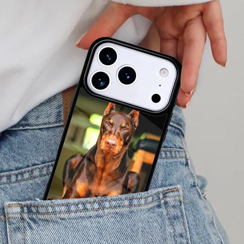 Dachshund Doberman Dog Soft Phone Case for iPhone 16e 15 14 13 12 17 Pro Max Plus Air 17pro Cover Coque