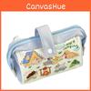 Camping Dog Polyester Girls Pencil Box With Cute Design And Organizer For School Use