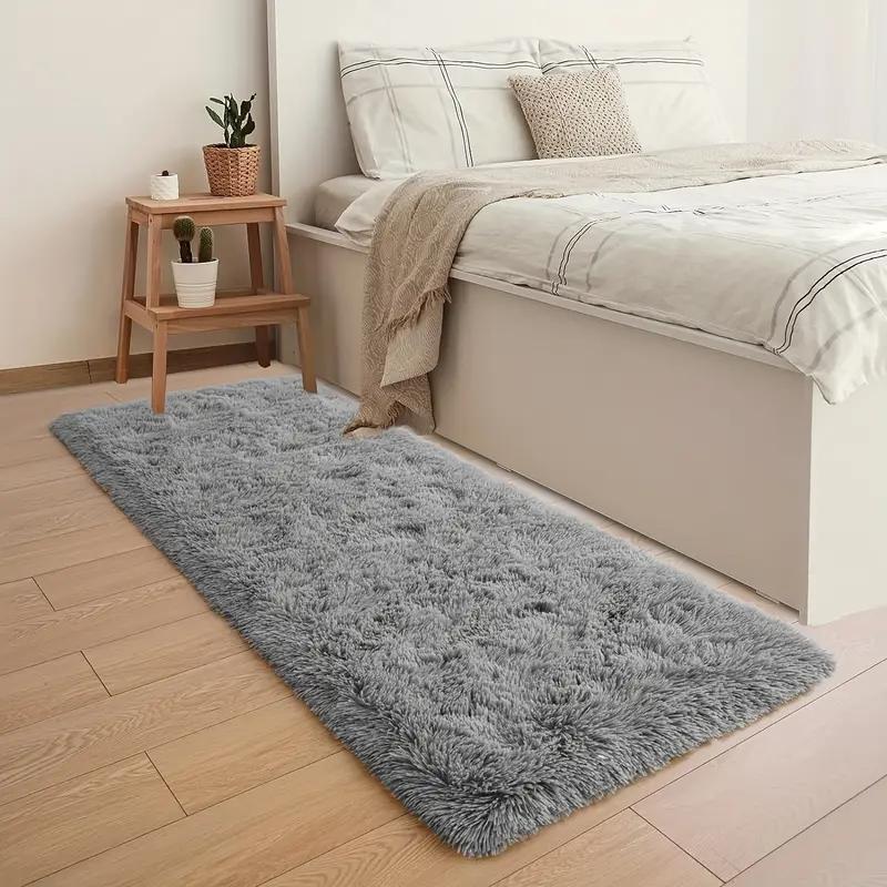

Rugs for Bedroom Long Plush 2x6 Feet Runner Rug for Living Room Ultra Soft Shaggy Carpet for Christmas Home Decor 60x160cm 24x63inch сірий