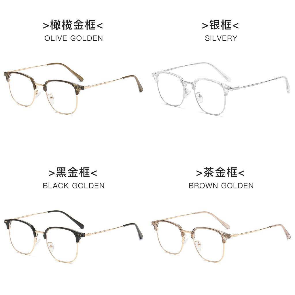 Retro Square Eyeglass Frame For Women With Blue Light Blocking Resin Material Stylish Design For Office Use