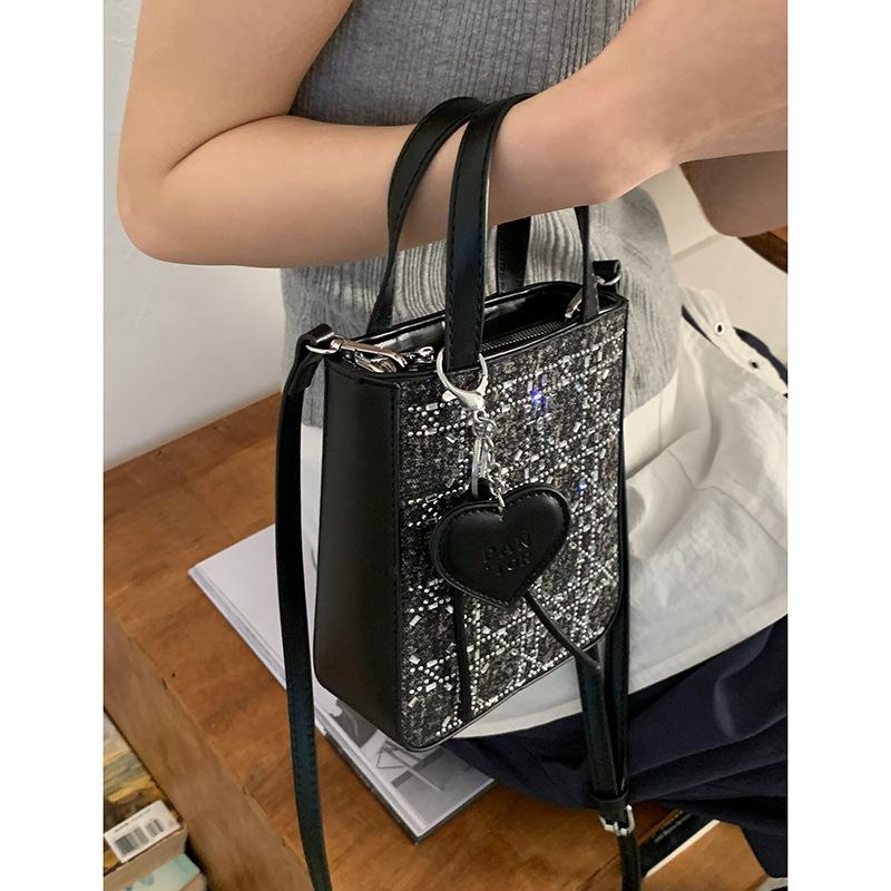 Summer denim women's handbag bag 2025 new fashion portable small square bag versatile messenger mobile phone bag