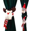 Christmas Curtain Clip Festive Window Tiebacks Elk/Santa/Snowman Curtain Buckle Decorative Home Novelty Decorations