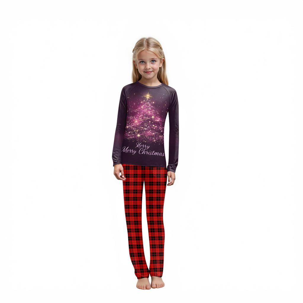 Passende Familiensets mit Weihnachtsmotiven, Langarmshirts und Hosen