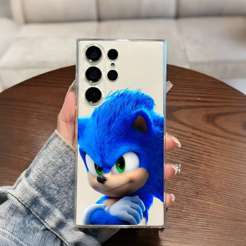 The H-HedgehogES Game S-Sonic-ccES Phone Case For Samsung S25,S24,S21,S22,S23,S20,Ultra,Plus,lite,fe,5G Transparent Cover Samsung S25