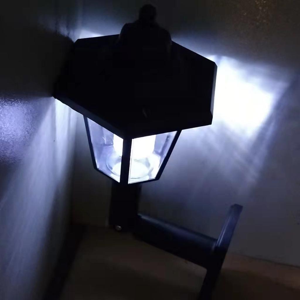 Solarleuchten für den Außenbereich, Retro-Laterne, sechseckige Solarleuchten, LED-Solarleuchte, Wandleuchte, Solarstrahler, Gartendekorationen