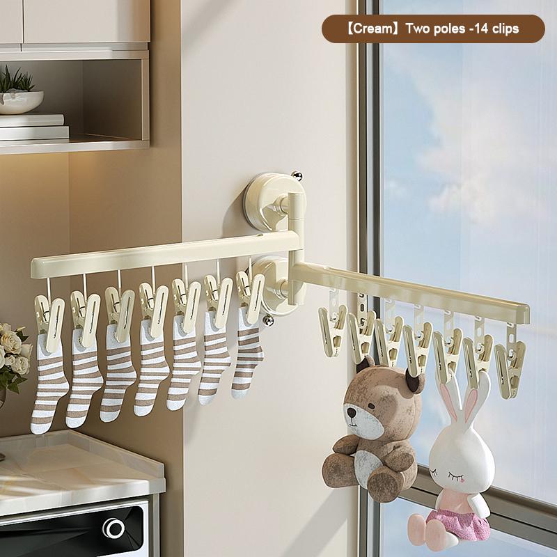 

Складная присоска для носков, сушилка для балкона, поворот на 180 °, товары для стирки и хранения вещей