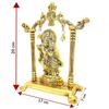 Metal Radha Krishna Statue Gold Plated Decor Your Home,Office & Radha Krishna Murti Idol Showpiece Figurines