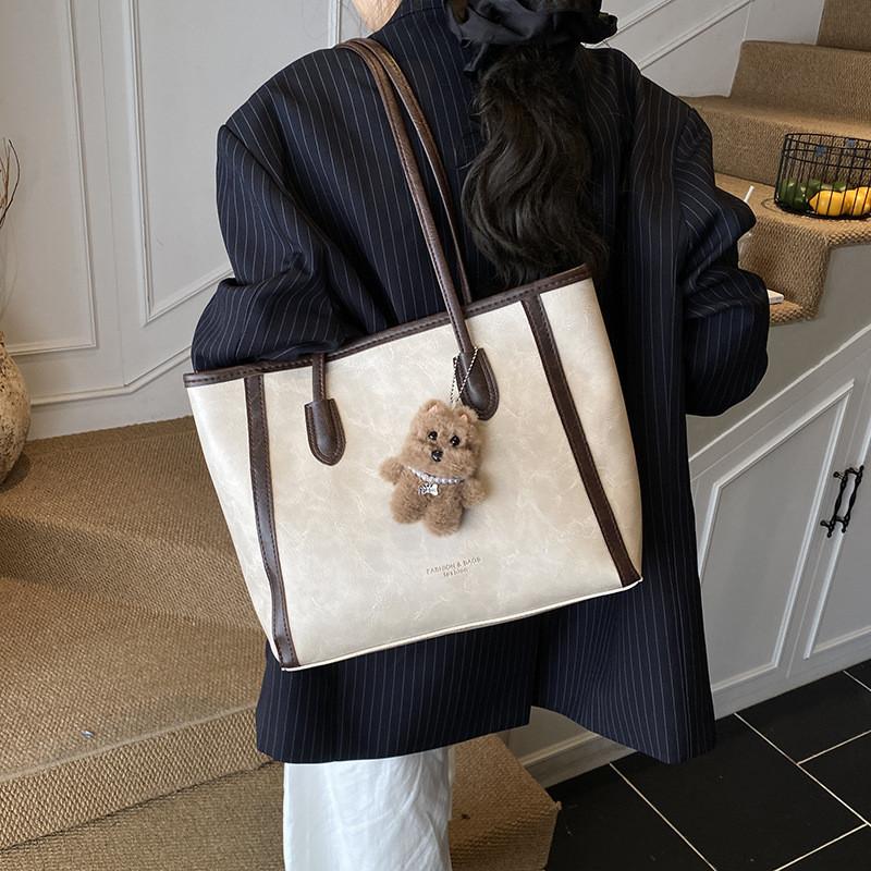 Fashion Minimalist Large Capacity Tote Bag For Women With Pu Material For Daily Use
