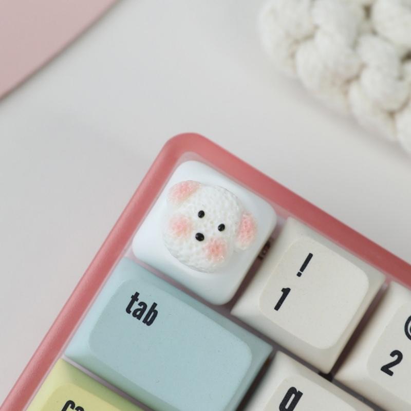 Unique Dog Pattern Keycaps For Mechanical Keyboard Switches Resin Keycap Enhances Aesthetics And Durability