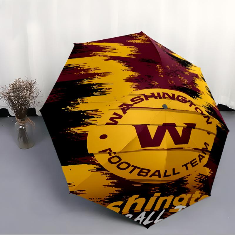Printed Washington Commanders Folding Umbrella,Outdoor,Leisure,And Travel Umbrella,Durable Umbrella Fabric,Birthday And Holiday Gift